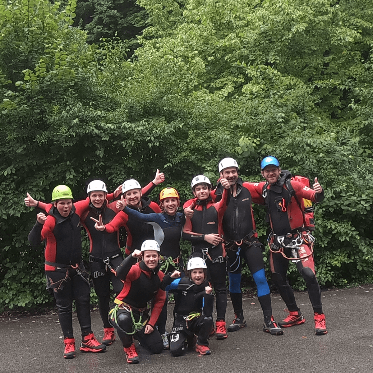 Gruppenfoto nachdem Canyoning