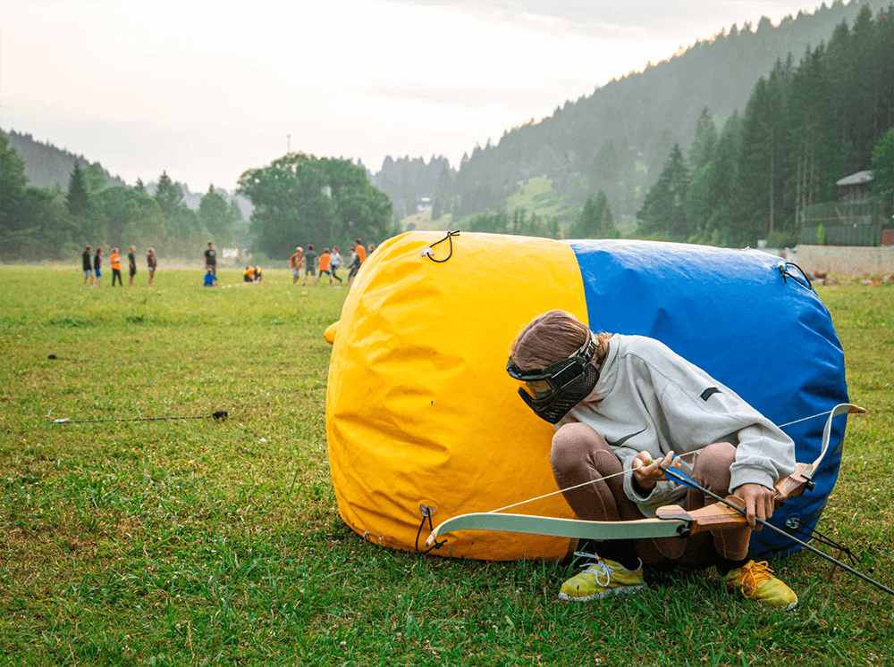 Arrow Tag im Baumgarten